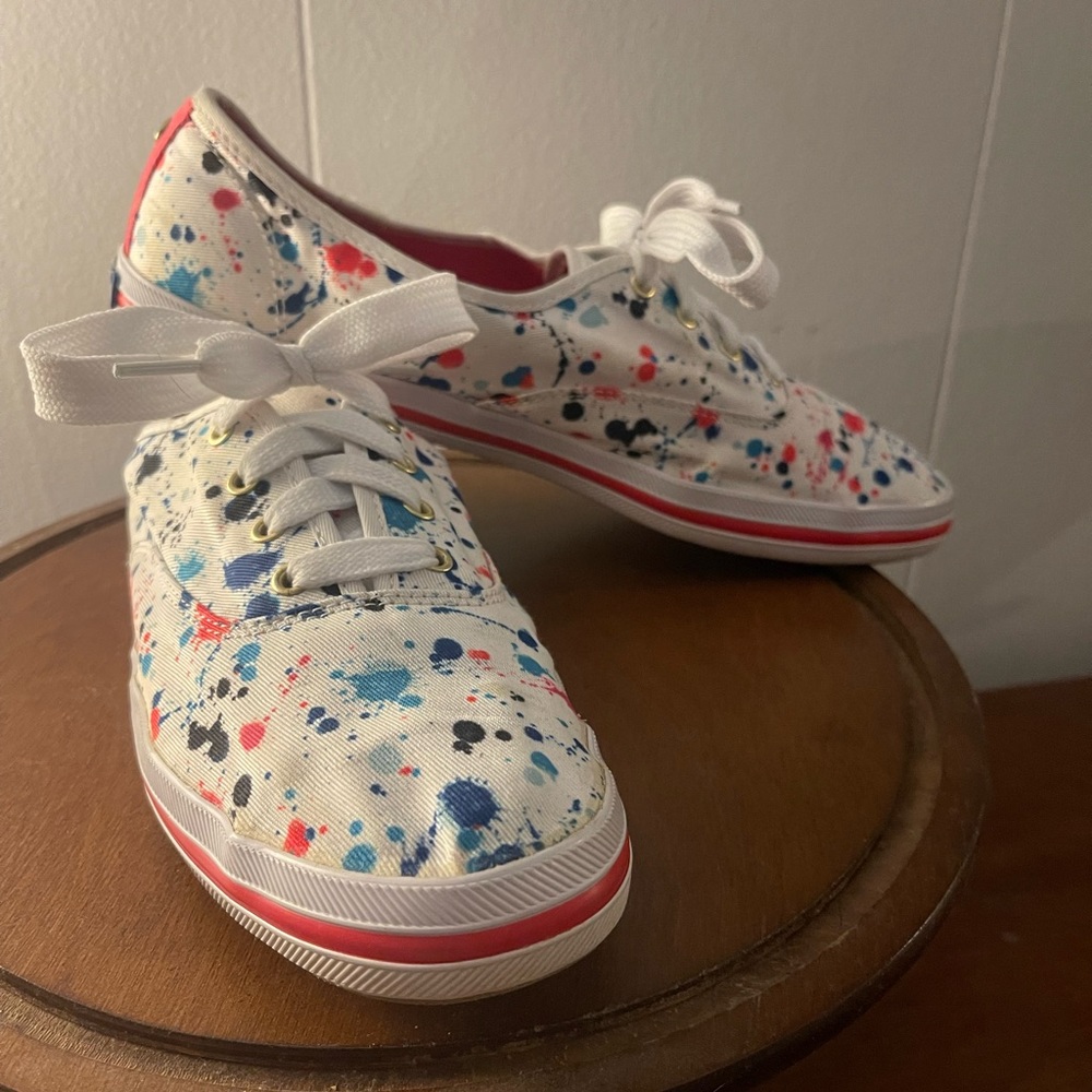 Keds X Kate Spade limited edition paint splattered canvas shoes